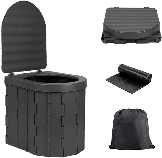<h2>Vaso Sanitário Portátil Dobrável para Acampamento ao Ar Livre</h2>