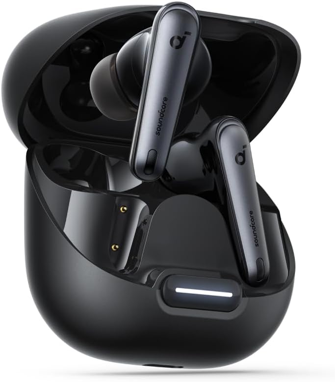 <h2>Fone Soundcore Liberty 4 NC da Anker, sem fio, cancelamento de ruído 98,5%, cancelamento adaptativo, áudio Hi-Res, 50h bateria, carregamento sem fio, Bluetooth 5.4</h2>