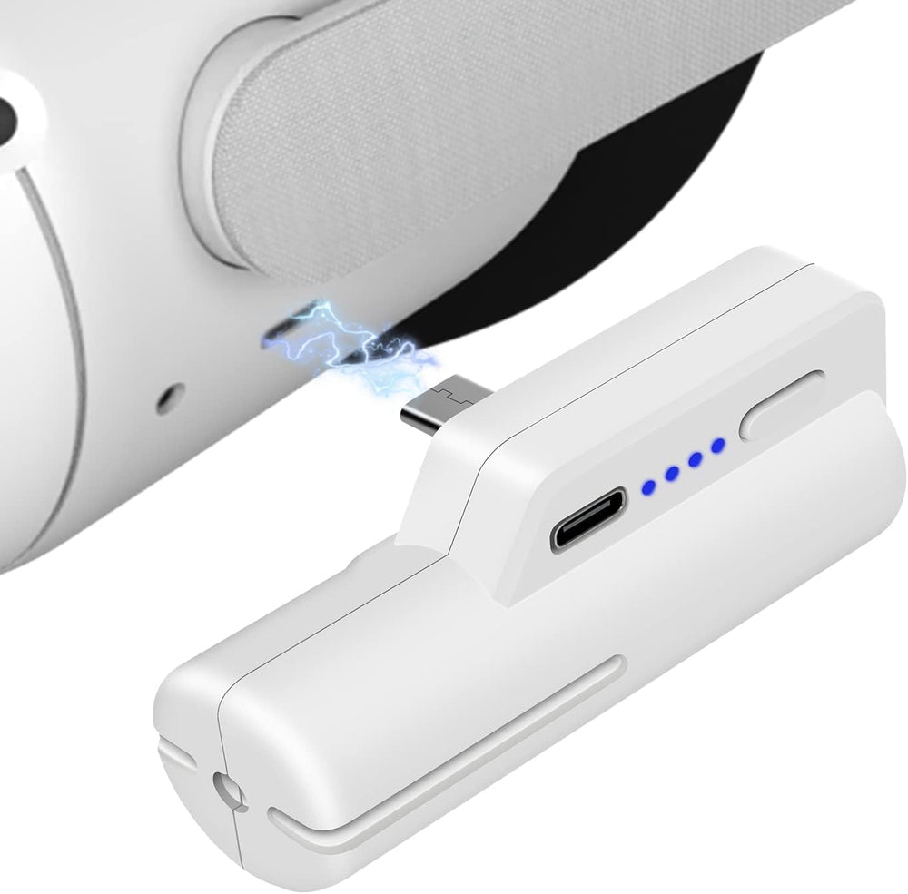<h2>Adequado para pacote de bateria para acessórios Quest 2, compatível com Elite Strap, pacote de bateria de 5000mAh para 2-4 horas de tempo adicional de jogo.</h2>