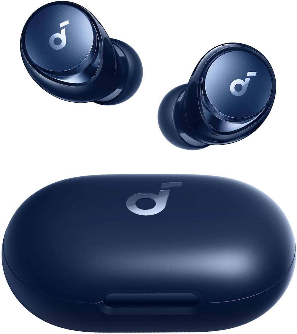 <h2>Fone de ouvido Bluetooth Anker Soundcore A40, Bluetooth 5.2, redução de ruído até 98%, 50h de reprodução, áudio Hi-Res, ajuste confortável, personalização via app, carregamento sem fio, azul escuro</h2>