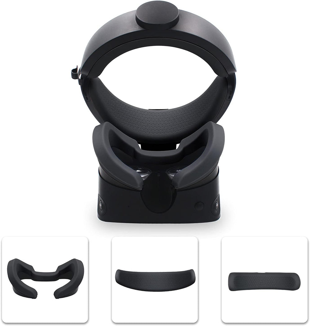 <h2>Conjunto de terno para realidade virtual compatível com acessórios de fone de ouvido Oculus Rift S, 1 capa protetora de silicone + 1 espuma frontal + 1 capa traseira de espuma de silicone (preto)</h2>