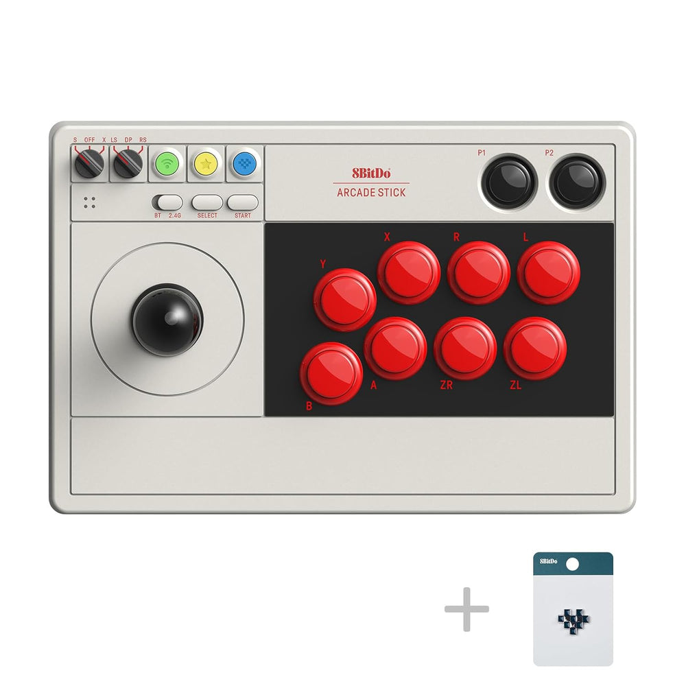 <h2>8Bitdo Arcade Stick for Switch & Windows, Arcade Fight Stick Support Wireless Bluetooth, 2.4G Receiver and Wired Connection</h2>