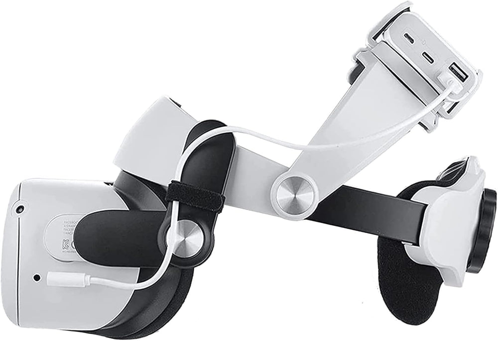 <h2>Correia de Cabeça Elite para Oculus Quest 2 com Suporte para Bateria Externa - Acessório VR Ajustável para Crianças e Adultos (Bateria Externa Não Incluída)</h2>