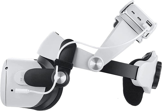 <h2>Correia de Cabeça Elite para Oculus Quest 2 com Suporte para Bateria Externa - Acessório VR Ajustável para Crianças e Adultos (Bateria Externa Não Incluída)</h2>