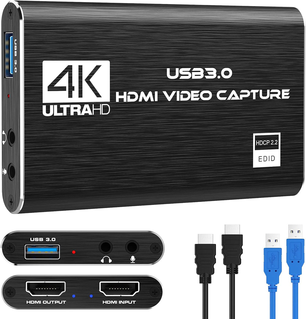 <h2>Capture Card Nintendo Switch, 4K HDMI Video Capture Card, 1080P 60FPS, HDMI to USB 3.0 Capture Card for Streaming Work with Camera/Xbox/PS4/PS5/PC/OBS</h2>
