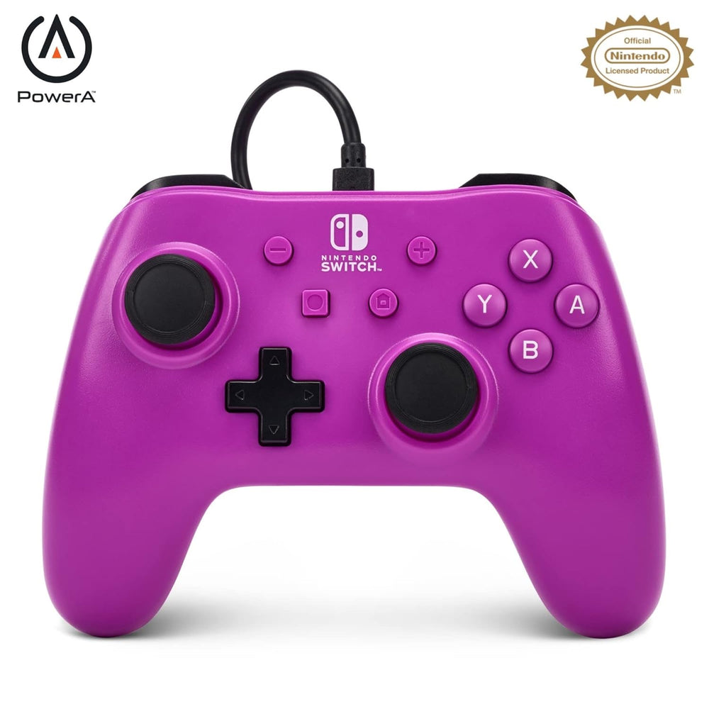 <h2>PowerA Wired Controller for Nintendo Switch - Grape Purple, Gamepad, Game controller, Wired controller, Officially licensed</h2>