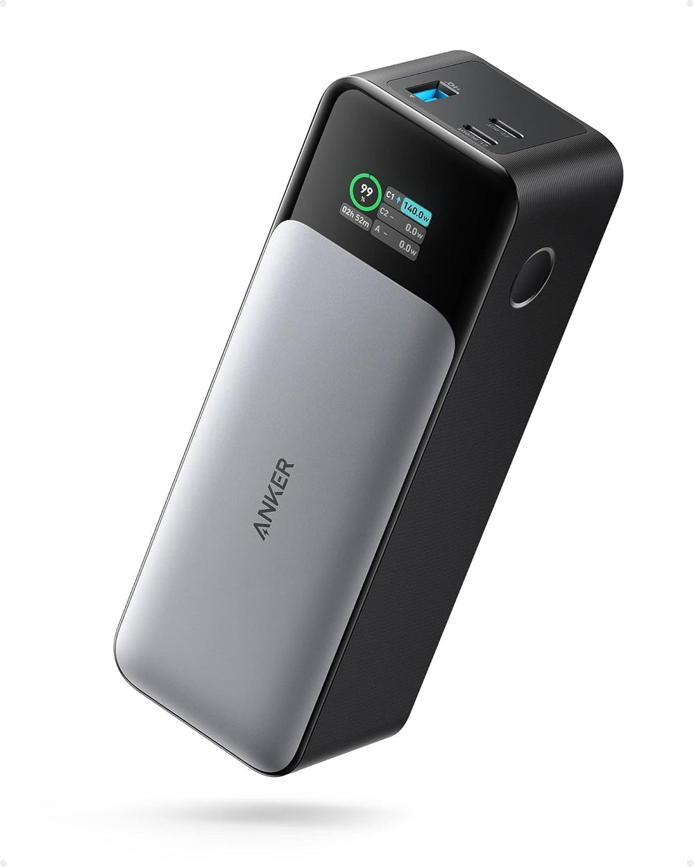 <h2>Power Bank Anker 737 Gen 2, 24.000 mAh, portátil, 3 portas 140W, display digital inteligente, compatível com iPhone, Vision Pro, Samsung, MacBook, Dell, AirPods e mais, preto</h2>