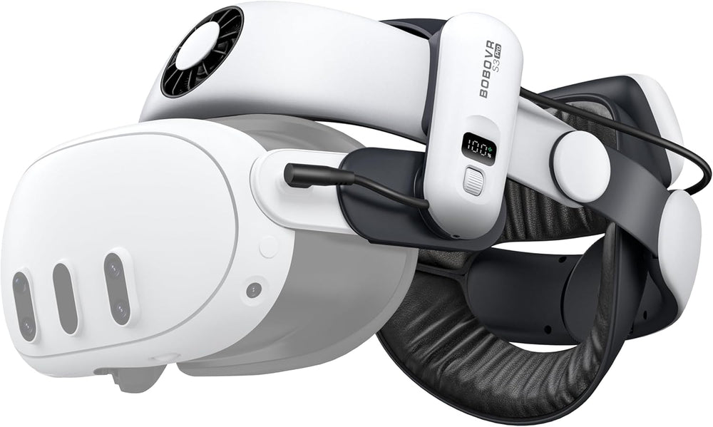 <h2>BOBOVR S3 Pro Battery Strap Accessories,Head air Conditioning and 10000mah hot-swappable Battery Pack,Compatible with Meta Quest 3</h2>