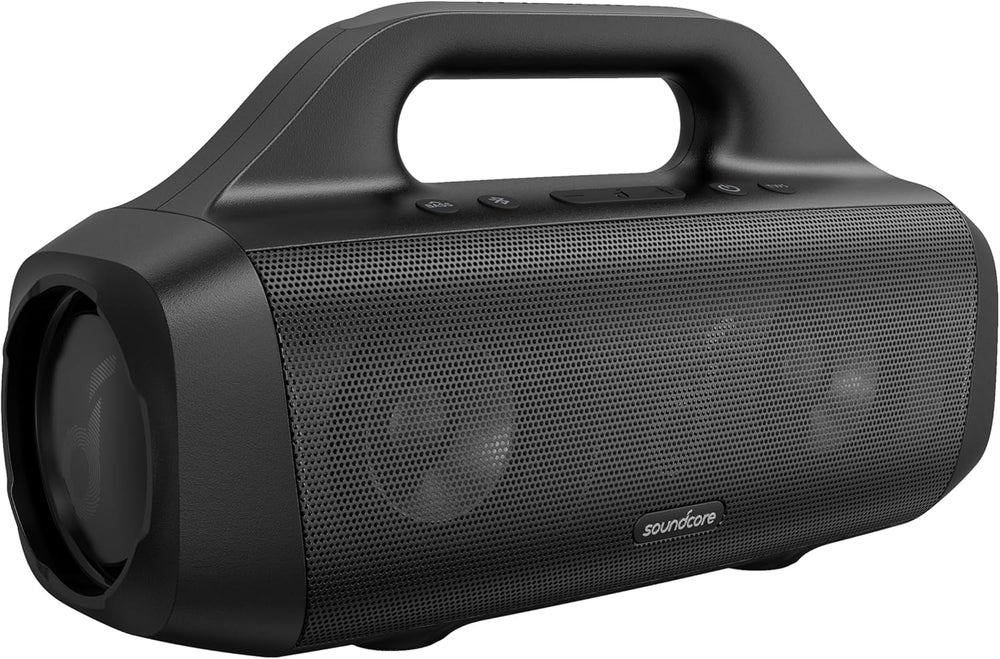 <h2>Caixa de som Bluetooth Anker Soundcore Motion Boom com drivers Titanium, tecnologia BassUp, IPX7 à prova d’água, 24h de reprodução, app Soundcore, alça embutida</h2>