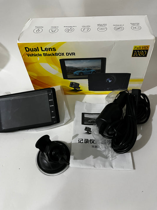 <h2>Câmera Veicular Full HD 1080p com 3 Lentes e Visão Noturna - Caixa Aberta - Funcionando 100%</h2>