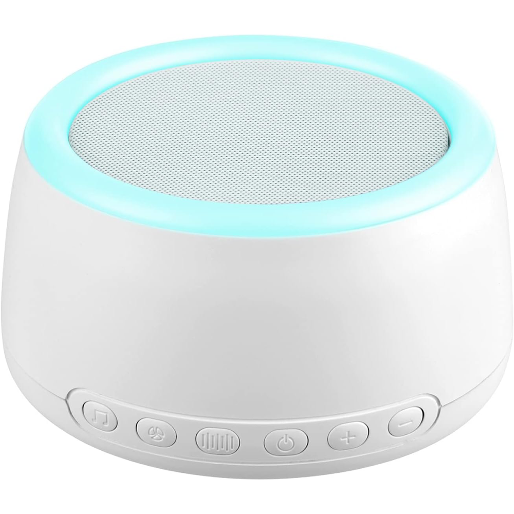 <h2>Máquina de Ruído Branco Recarregável com Bluetooth e Luz Noturna</h2>