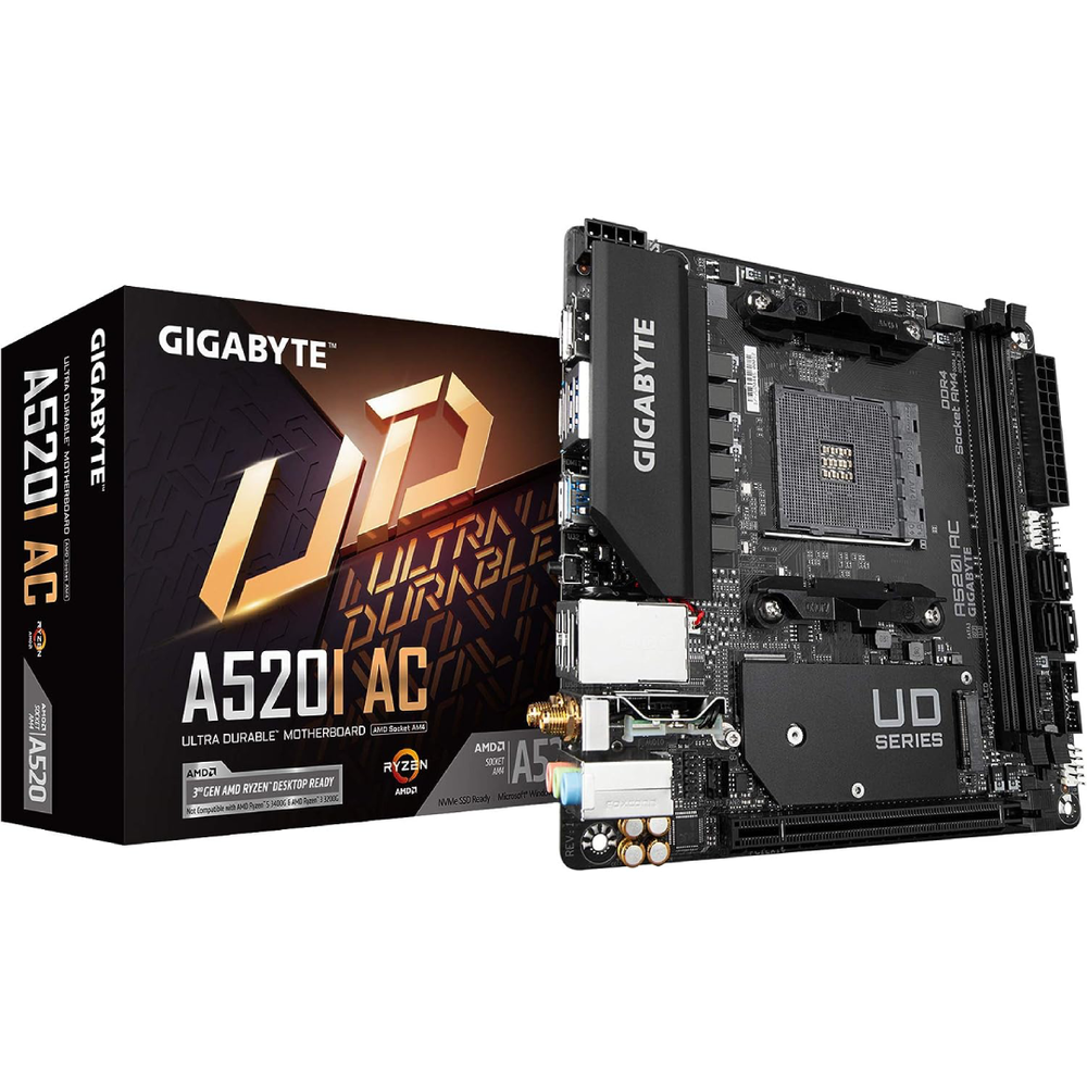 <h2>Placa-Mãe Gigabyte A520I AC Mini-ITX para Processadores AMD Ryzen</h2>