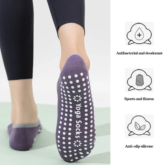 <h2>1 ou 3 Pares de Meias Profissionais de Yoga para Mulheres – Meias Antiderrapantes com Silicone para Ballet e Pilates</h2>