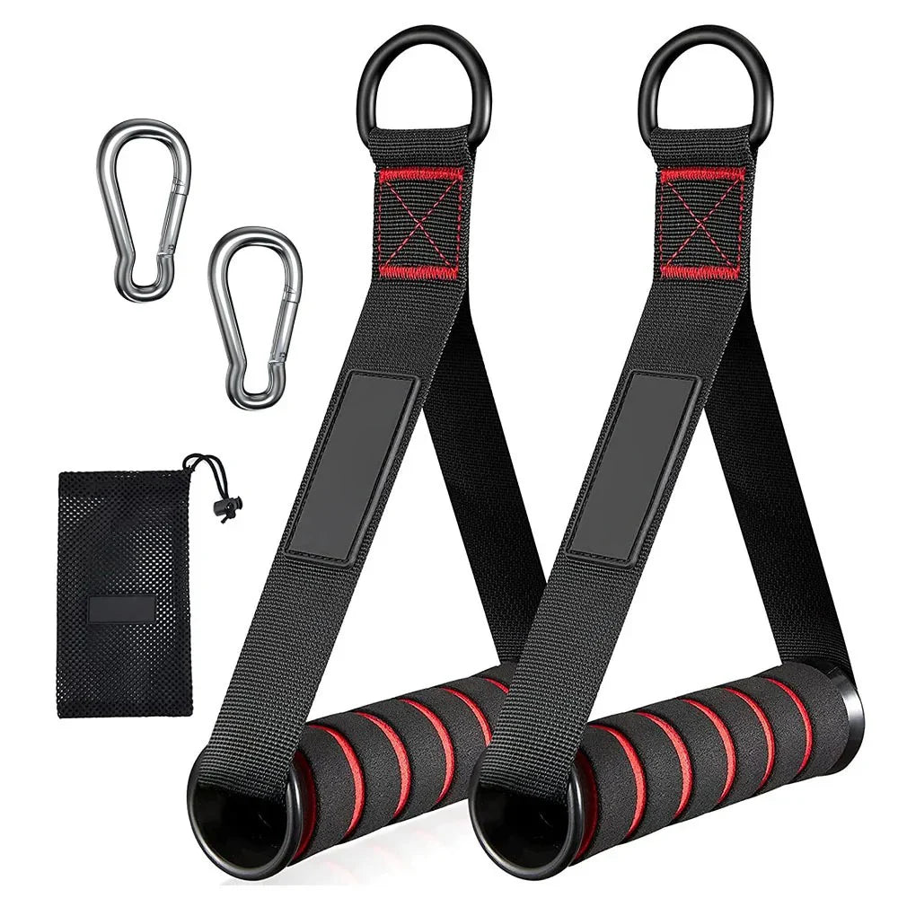 <h2>Manoplas de metal com anel em D para treino – alça resistente para bandas de resistência e acessórios fitness</h2>