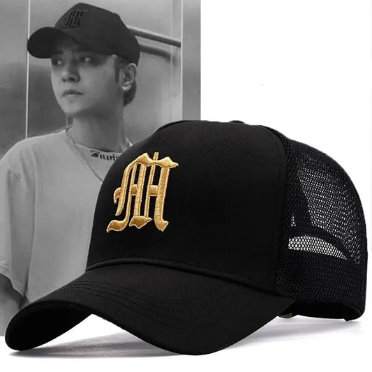 <h2>Boné Masculino de Verão com Tela Respirável – Modelo Topo Alto para Cabeça Grande com Proteção Solar</h2>