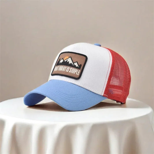 <h2>Boné Unissex com Tela Bordada – Modelo Pai Respirável para Esportes, Ciclismo e Viagens ao Ar Livre</h2>