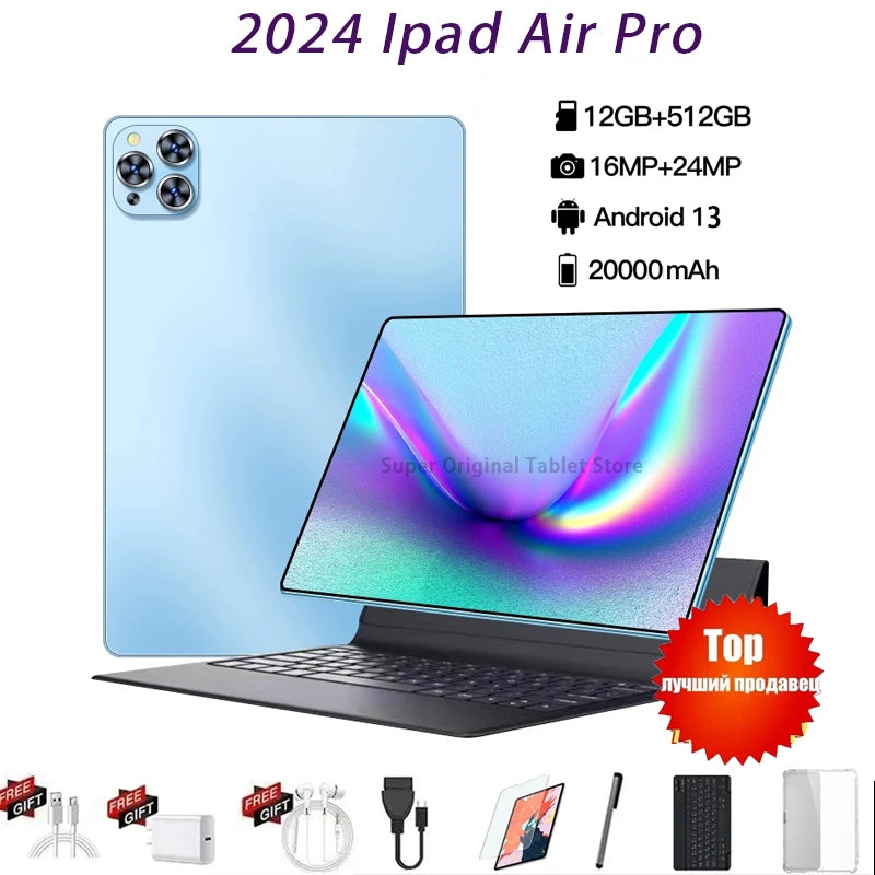 <h2>Tablet, Versão Global, Cartão Dual SIM, Android 13, Snapdragon 870, 16GB + 1TB, Chamadas 5G, WiFi, PC GPS, X95, Original, 2024, 20000mAh</h2>