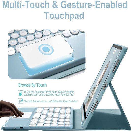 Capa Para Galaxy Tab A8 Com Teclado Touch pad Samsung S6 Lite S7 FE A9 + S9 S7 + S8 + Touchpad De Mouse