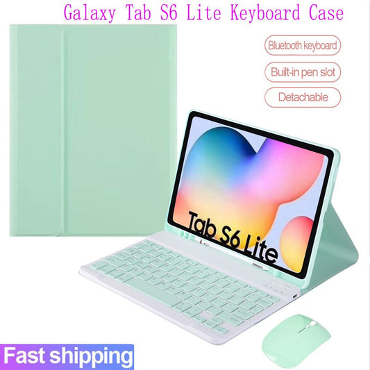 Capa Teclado Para Samsung Galaxy Tab S6 Lite A7 A8 A9 A9 + S7 S8 S9 S9 FE S7 + S8 + S9 + Sem Fio Bluetooth De mouse