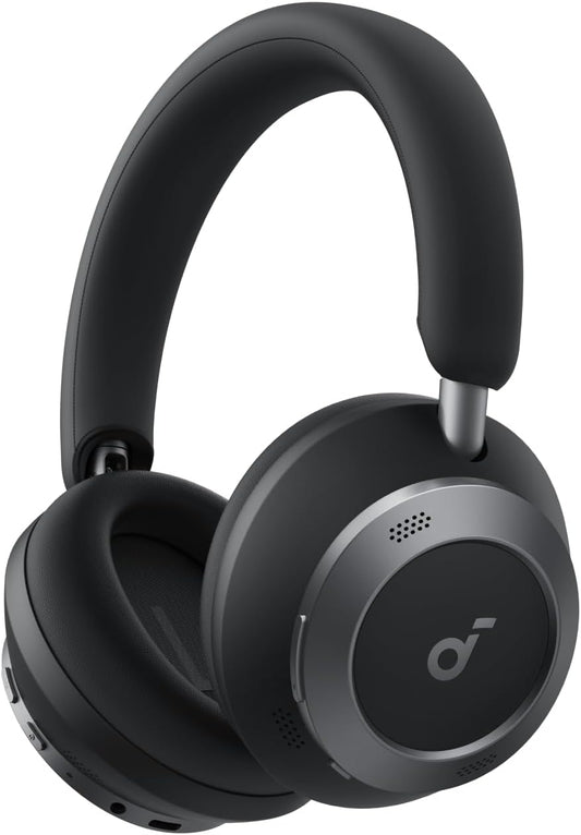 <h2>Fone Soundcore Space One Pro da Anker, cancelamento adaptativo, 6 microfones, design dobrável, 60h de áudio sem perdas, carregamento ultra-rápido, Hi-Res, confortável</h2>