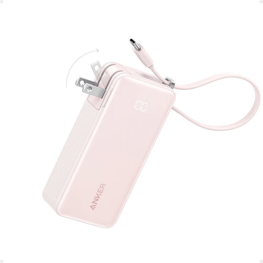 <h2>Carregador portátil Anker Nano 3 em 1 para iPhone, 10.000 mAh com cabo USB-C integrado e plugue CA dobrável, 30W, compacto</h2>