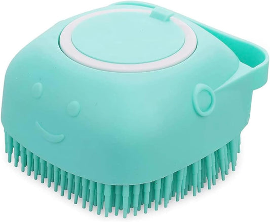 Escova de Banho e Massagem para Pets em Silicone - Azul