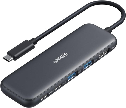 <h2>Hub USB-C Anker 332 (5 em 1) com HDMI 4K, 2 portas USB-A 5Gbps, compatível com MacBook Pro, Dell XPS, Lenovo ThinkPad, HP e mais</h2>