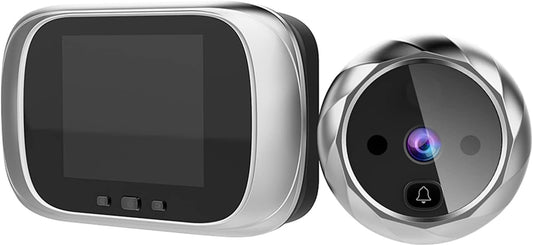 Visualizador de Porta Digital com Câmera Olho Mágico, Campainha e Tela LCD de 2,8" com Visão Noturna e Monitoramento para Segurança Residencial