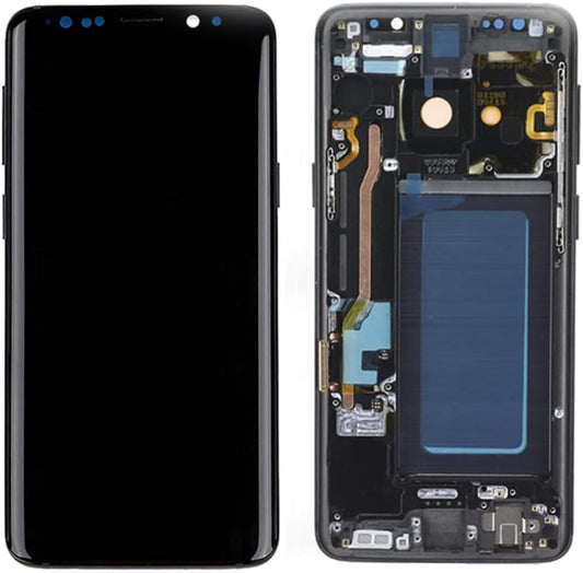 Tela de Substituição AMOLED Original para Samsung Galaxy S9 Plus G965 G965F com Moldura