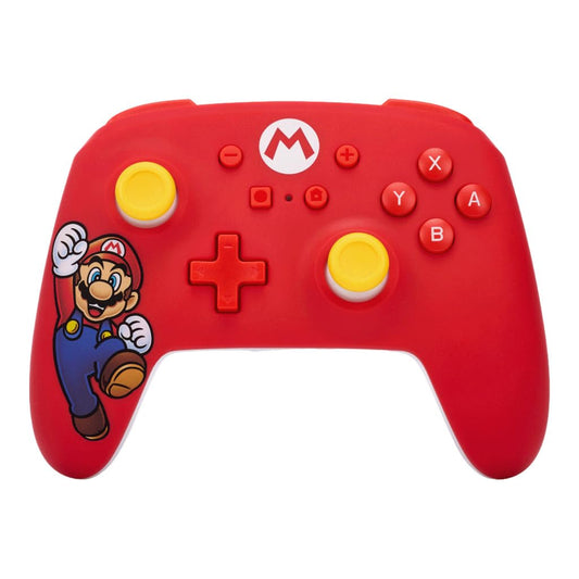 <h2>PowerA Wireless Nintendo Switch Controller - Mario Joy, AA Battery Powered (Battery Included), Pro Controller for Switch, Advanced Gaming Buttons, Officially Licensed by Nintendo</h2>