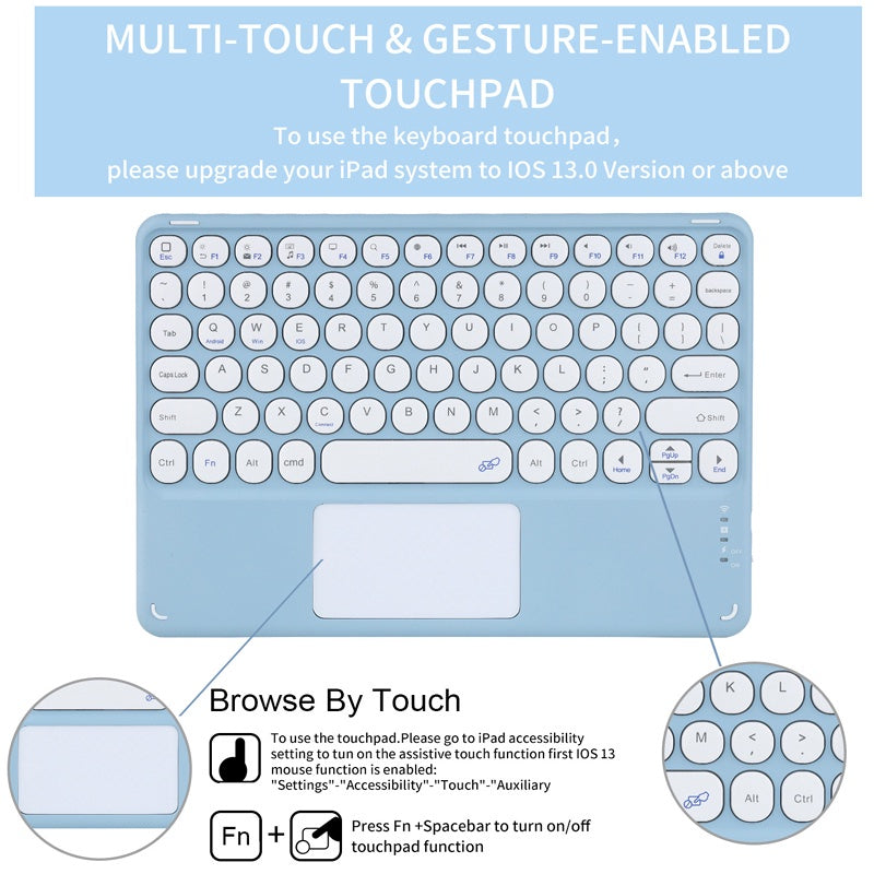 Capa Com Teclado Touchpad Para Samsung Galaxy Tab S6 Lite 10.4 2020 2022 SM-P610 P615/P613 P619 Sem Fio Bluetooth Touch pad