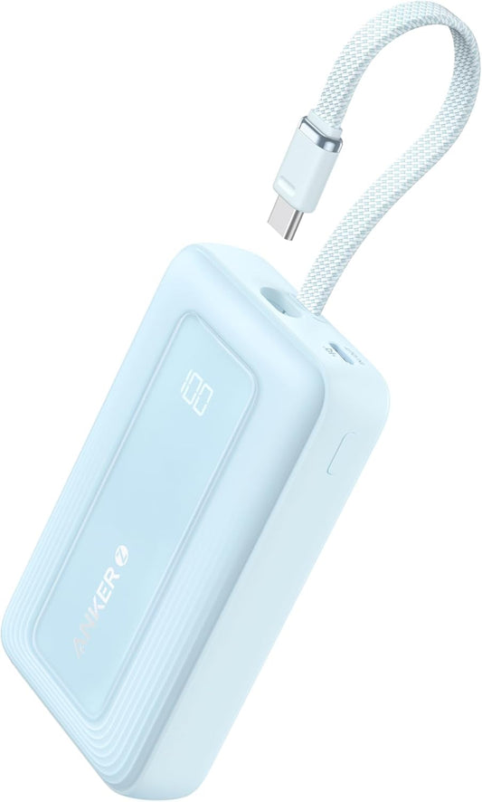 <h2>Carregador portátil Anker 10.000 mAh 30W, USB-C rápido para entrada e saída, essencial para viagem, iPhone 16/15, iPad</h2>