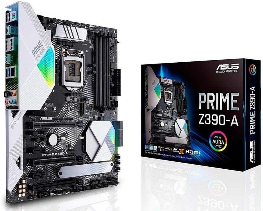 ASUS Placa mãe Prime Z390-A LGA1151 (Intel 8ª e 9ª geração) ATX DDR4 DP HDMI M.2 USB 3.1 Gen2 Gigabit LAN