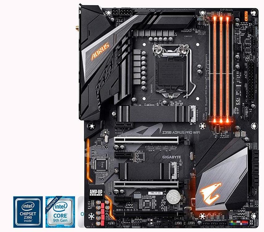 GIGABYTE Z390 AORUS PRO Wi-Fi (Intel LGA1151/Z390/ATX/2xM.2 Thermal Guard/Onboard AC Wi-Fi/RGB Fusion/Placa-mãe para jogos)