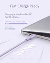 <h2>Cabo USB-C Anker, fluxo tipo C 100W, carregamento rápido para iPhone 16 Series, MacBook Pro 2020 e mais, 1,8 m, malva</h2>
