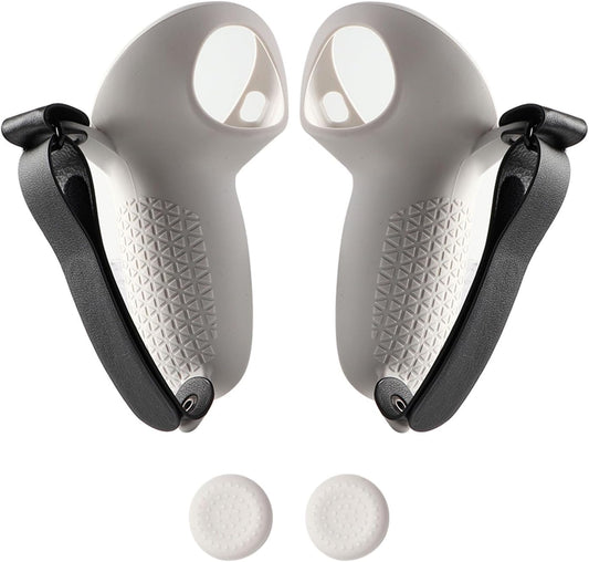 <h2>Capa protetora para controle VR para Meta Quest 3, capa protetora de silicone antiderrapante com alça ajustável compatível com acessórios Oculus Quest 3</h2>