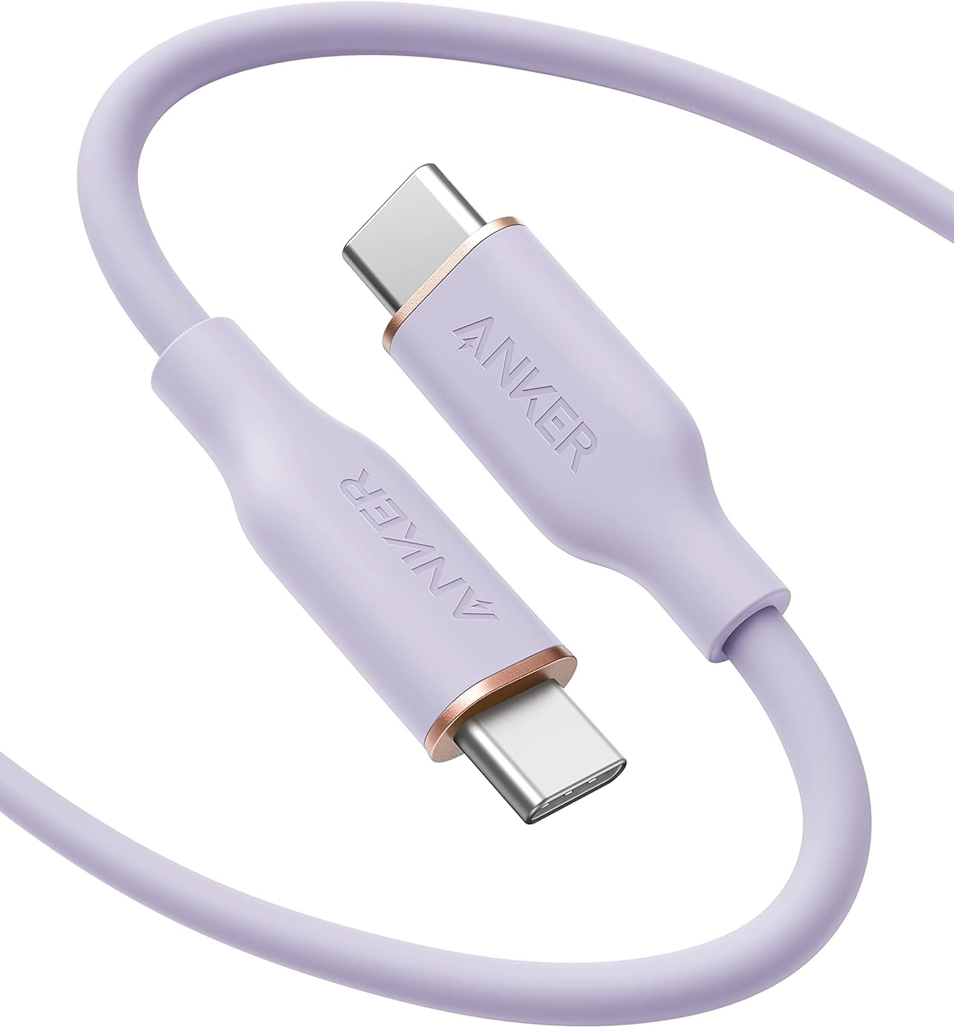 <h2>Cabo USB-C Anker, fluxo tipo C 100W, carregamento rápido para iPhone 16 Series, MacBook Pro 2020 e mais, 1,8 m, malva</h2>