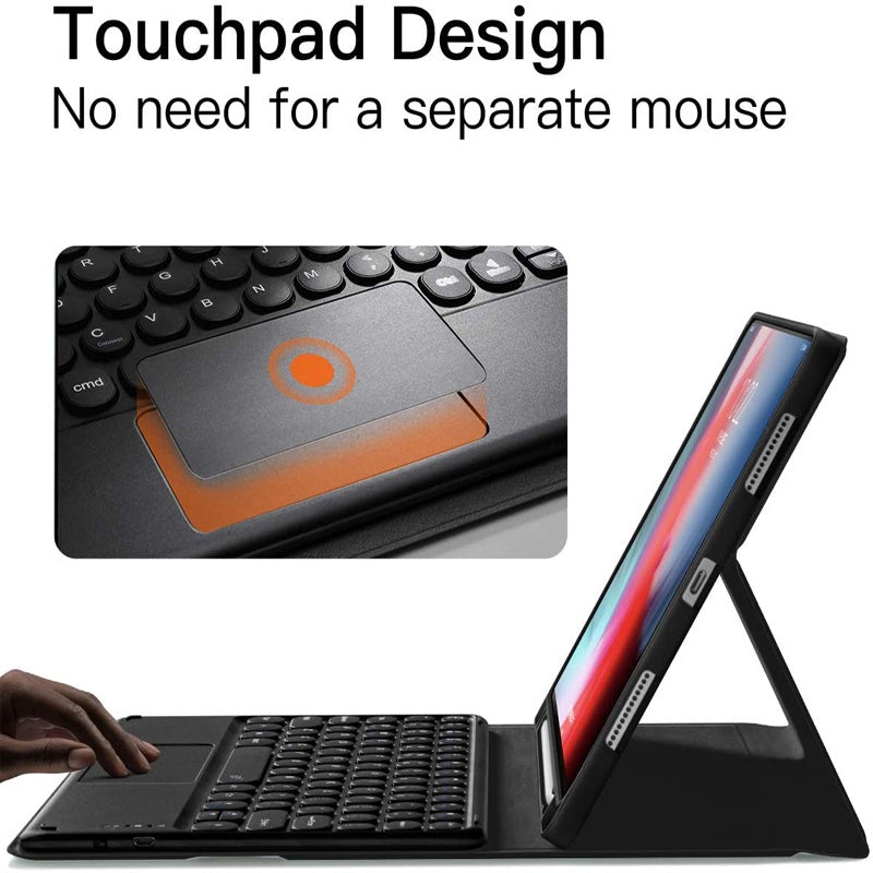Caso Com Teclado Touchpad Para iPad 9.7 10.2 5th 6th 7th Gen 8ª  9ª 10ª Geração Para Air 2 3 4 5 Pro 9.7 10.5 11 2020 2021 2022 Bluetooth pad Toque  Keyboard