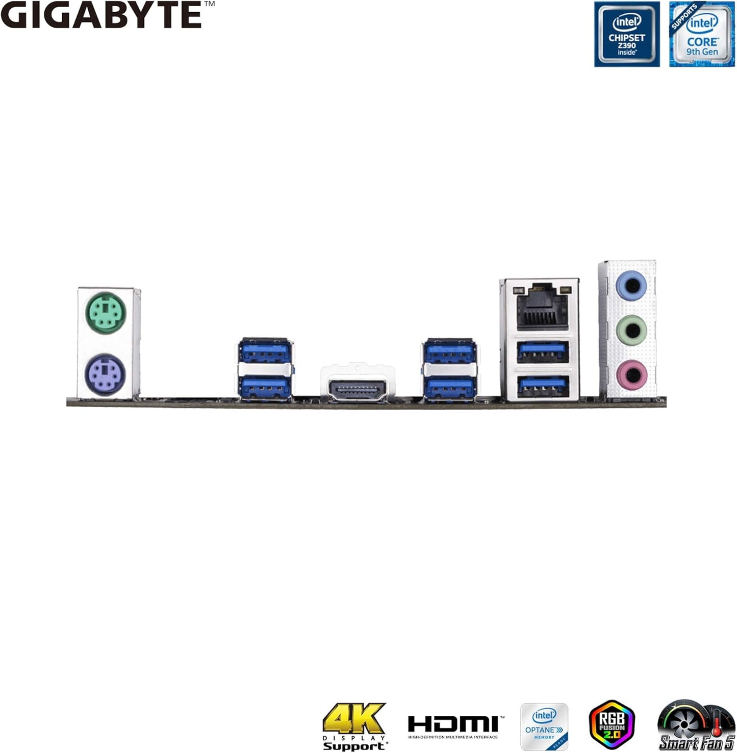 GIGABYTE Z390 UD (LGA 1151 (Série 300) Intel Z390 SATA 6Gb/s ATX Intel placa-mãe para mineração de criptomoedas com decodificação 4G acima, 6 x slots PCIe)