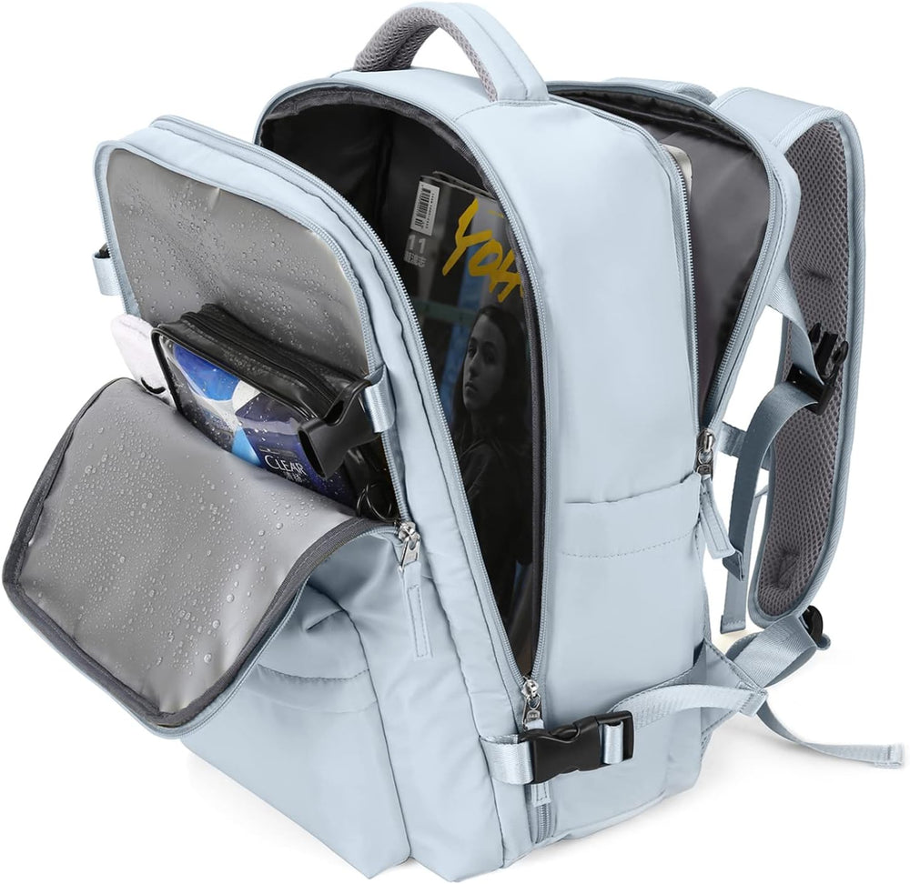 <h2>Mochila Grande Feminina para Viagem, Bagagem de Mão, Impermeável para Trilha e Esportes ao Ar Livre, Mochila Escolar, A2 - Azul, Tamanho Grande</h2>