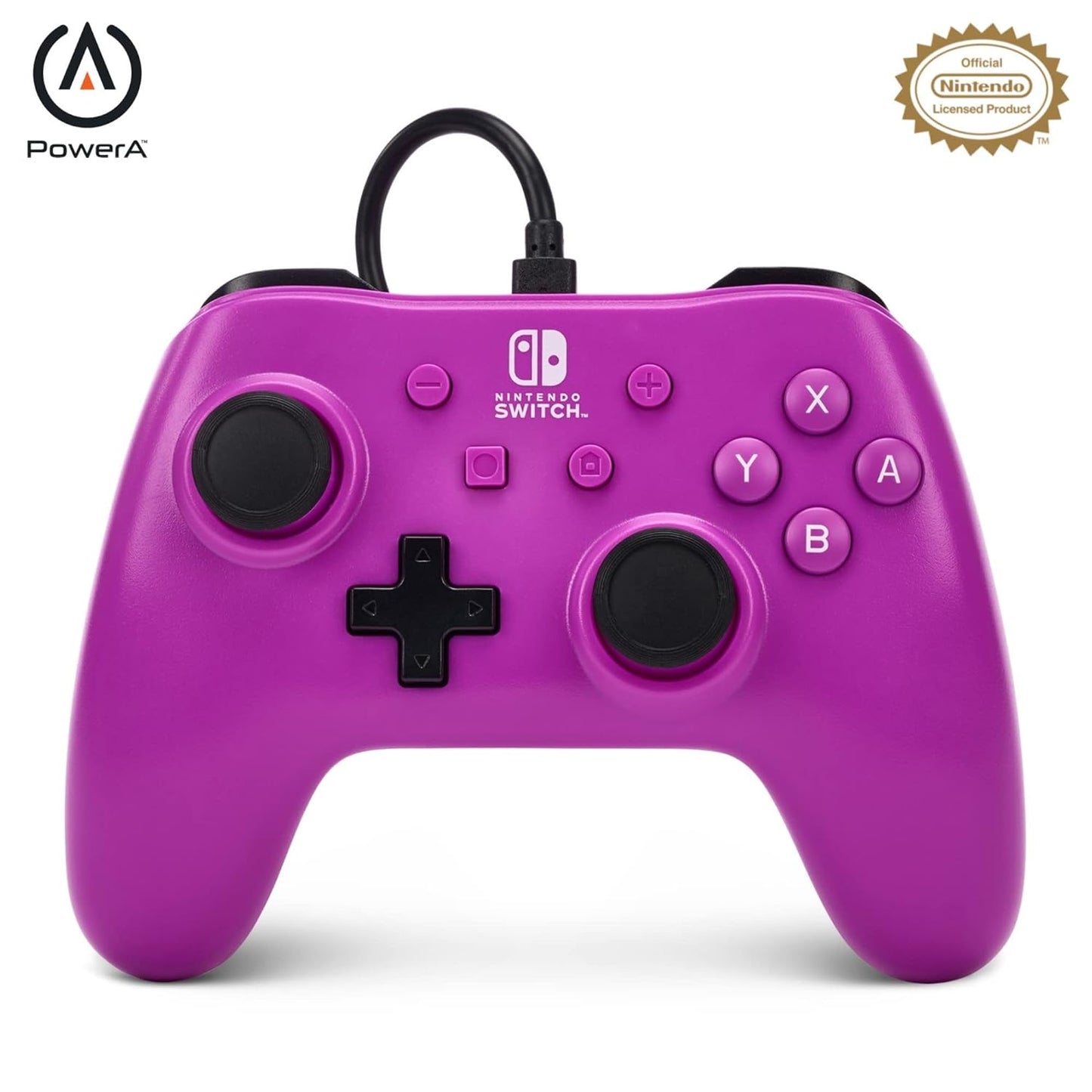 <h2>PowerA Wired Controller for Nintendo Switch - Grape Purple, Gamepad, Game controller, Wired controller, Officially licensed</h2>