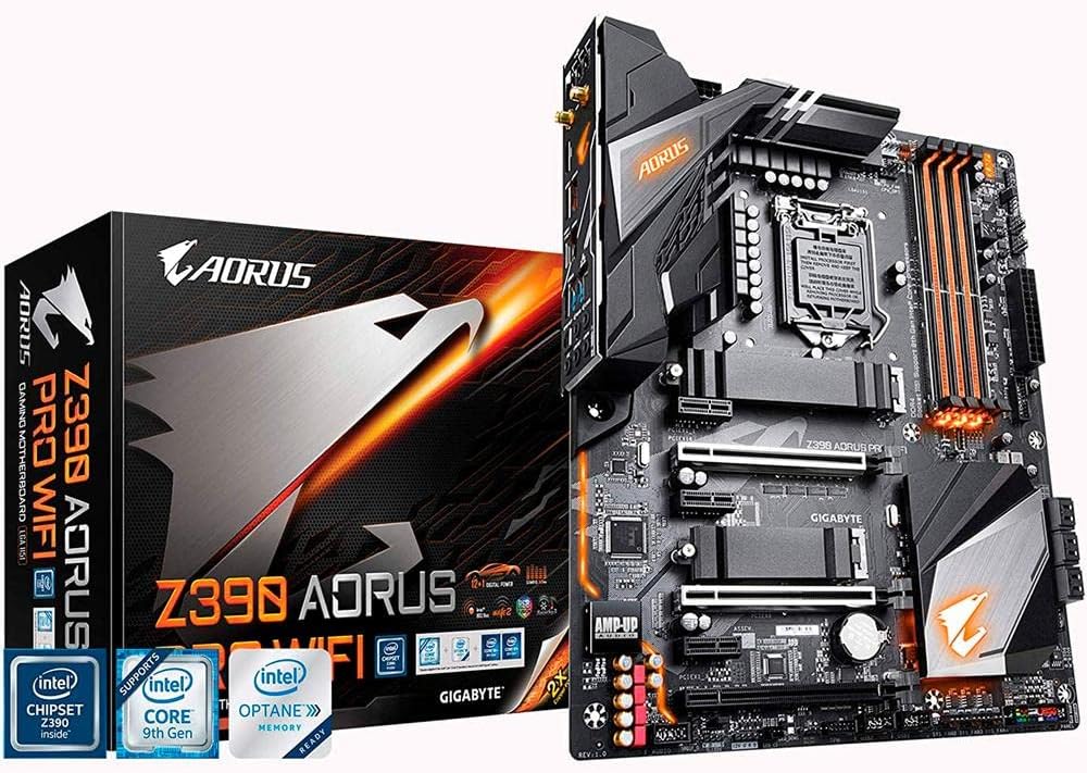 GIGABYTE Z390 AORUS PRO Wi-Fi (Intel LGA1151/Z390/ATX/2xM.2 Thermal Guard/Onboard AC Wi-Fi/RGB Fusion/Placa-mãe para jogos)