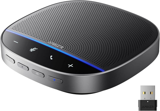 <h2>Anker PowerConf S500 viva-voz com Zoom Rooms e certificações Google Meet, microfone premium para salas de conferência, USB-C</h2>