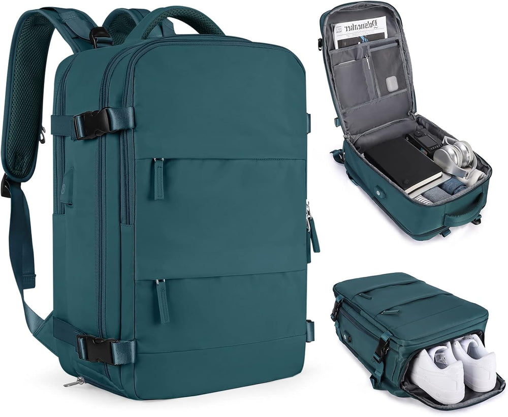 Mochila Casual de Viagem - Azul Pavão