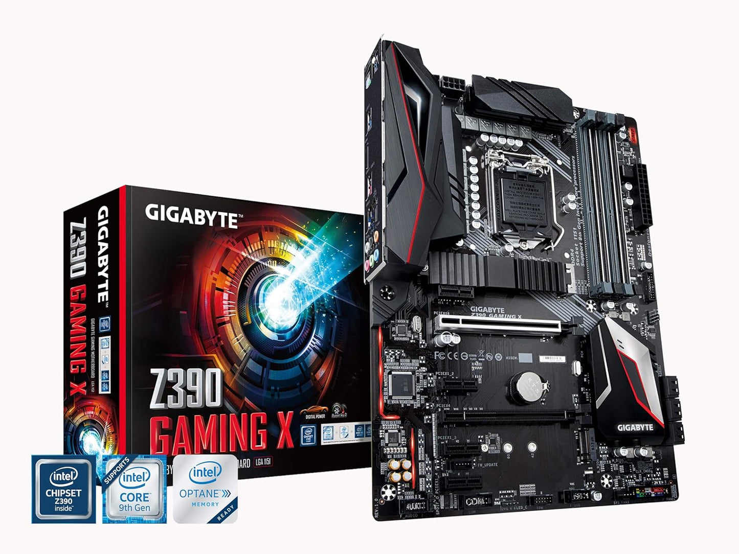 GIGABYTE Z390 GAMING X (Intel LGA1151/Z390/ATX/2xM.2/Realtek ALC892/Intel LAN/HDMI/Placa-mãe de jogos)