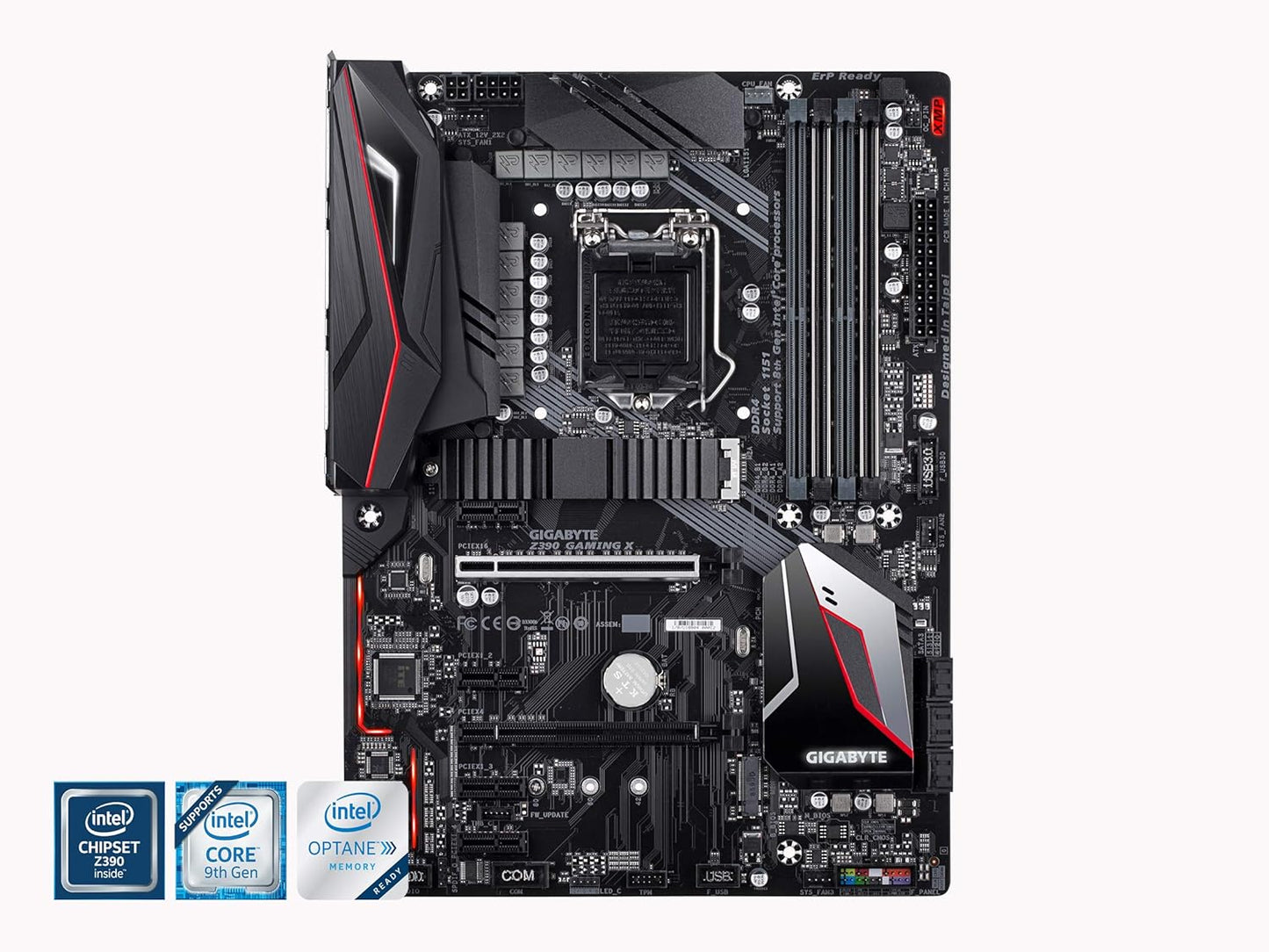 GIGABYTE Z390 GAMING X (Intel LGA1151/Z390/ATX/2xM.2/Realtek ALC892/Intel LAN/HDMI/Placa-mãe de jogos)
