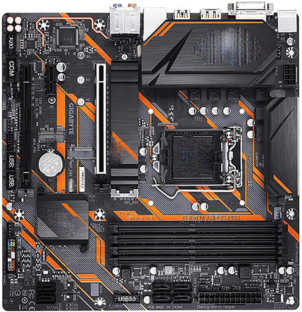 Placa-Mãe Gigabyte B360M AORUS PRO LGA 1151 DDR4 64GB USB2.0 USB3.1 DVI HDMI para Desktop