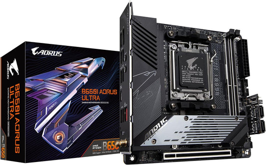 Placa-Mãe GIGABYTE B650I AORUS ULTRA (AM5/LGA 1718/AMD/B650/Mini ITX)