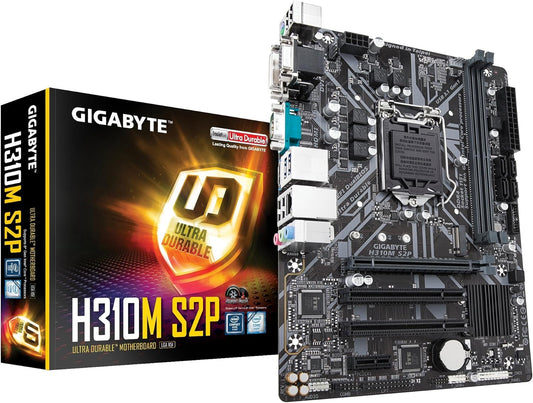 Placa-Mãe GIGABYTE H310M S2P - Intel LGA 1151, DDR4, Micro ATX