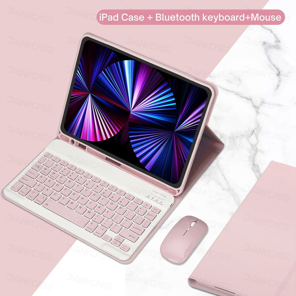 Capa Para Teclado iPad 2019 2020 10,2 7/8/9a Mini 6 Air 2 3 4 5 10,5 10,9 10,5 2021 11 2017 2018 9,7 5 6a Bluetooth Sem Fio Mouse
